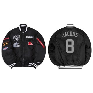 Josh Jacobs Alpha Industries X Las Vegas Raiders MA-1 Bomber Black Jacket
