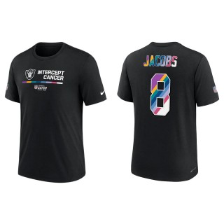 Josh Jacobs Las Vegas Raiders Black 2022 NFL Crucial Catch Performance T-Shirt