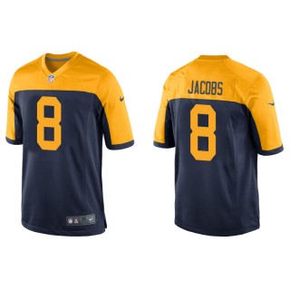 Men's Josh Jacobs Packers Navy Throwback Game Jersey