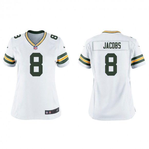 Women's Josh Jacobs Packers White Game Jersey