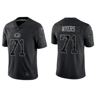Josh Myers Green Bay Packers Black Reflective Limited Jersey