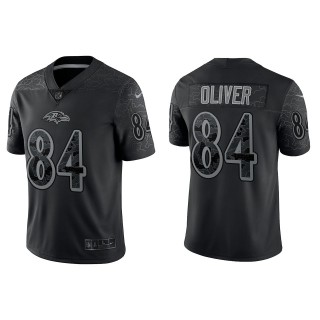 Josh Oliver Baltimore Ravens Black Reflective Limited Jersey