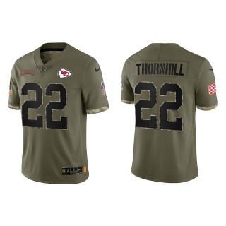 Juan Thornhill Kansas City Chiefs Olive 2022 Salute To Service Limited Jersey