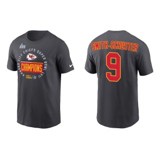 JuJu Smith-Schuster Kansas City Chiefs Anthracite Super Bowl LVII Champions Locker Room Trophy Collection T-Shirt