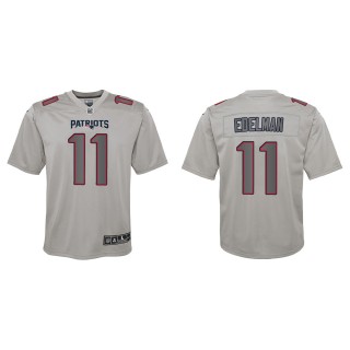 Julian Edelman Youth New England Patriots Gray Atmosphere Game Jersey