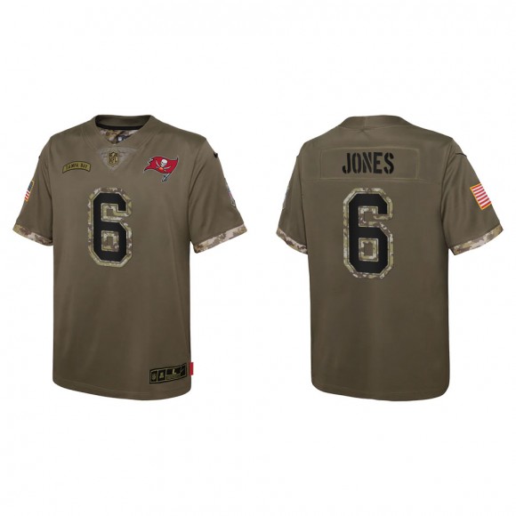 Julio Jones Youth Tampa Bay Buccaneers Olive 2022 Salute To Service Limited Jersey