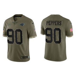 Julius Peppers Carolina Panthers Olive 2022 Salute To Service Limited Jersey