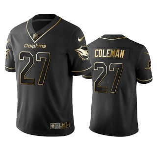 Justin Coleman Dolphins Black Golden Edition Vapor Limited Jersey