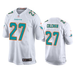 Miami Dolphins Justin Coleman White Game Jersey