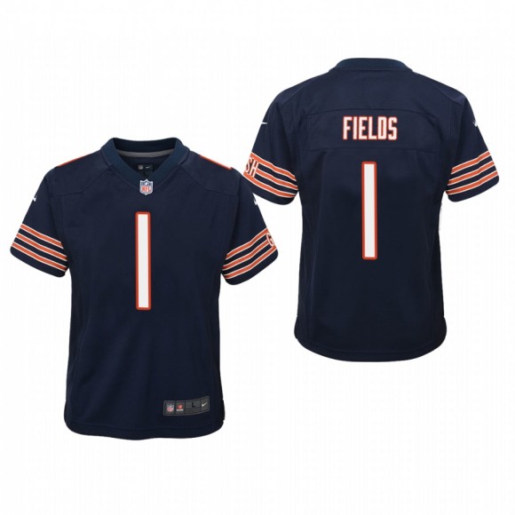 Youth Justin Fields Game Jersey Bears Navy