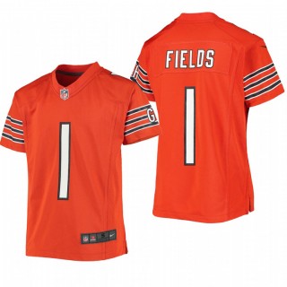 Youth Chicago Bears Justin Fields Game Jersey - Orange