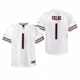 Youth Chicago Bears Justin Fields Game Jersey - White