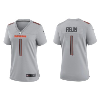 Justin Fields Women's Chicago Bears Gray Atmosphere Fashion Game Jersey