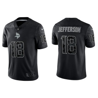Justin Jefferson Minnesota Vikings Black Reflective Limited Jersey