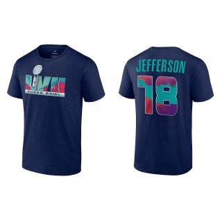 Justin Jefferson Super Bowl LVII Nike Navy T-Shirt