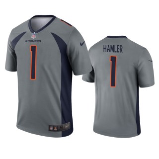 Denver Broncos K.J. Hamler Gray Inverted Legend Jersey