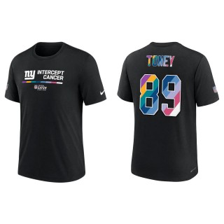 Kadarius Toney New York Giants Black 2022 NFL Crucial Catch Performance T-Shirt