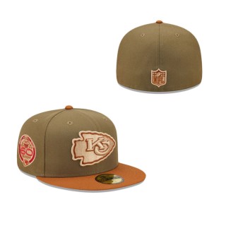 Kansas City Chiefs 60 Season Olive Brown Toasted Peanut 59FIFTY Fitted Hat