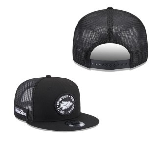 Men's Kansas City Chiefs Black 2022 Inspire Change Trucker 9FIFTY Adjustable Snapback Hat