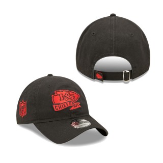 Men's Kansas City Chiefs Black 2022 Sideline Adjustable 9TWENTY Hat