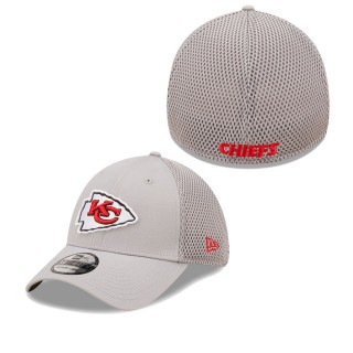 Men's Kansas City Chiefs Gray Team Neo 39THIRTY Flex Hat
