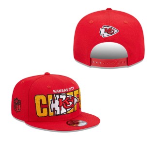 Men's Kansas City Chiefs Red 2023 NFL Draft 9FIFTY Snapback Adjustable Hat