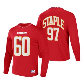 Men's Kansas City Chiefs NFL x Staple Red Core Team Long Sleeve T-Shirt