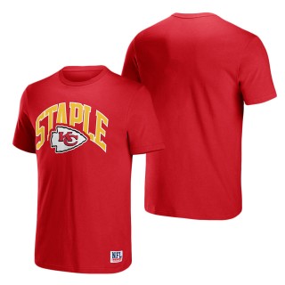 Men's Kansas City Chiefs NFL x Staple Red Logo Lockup T-Shirt