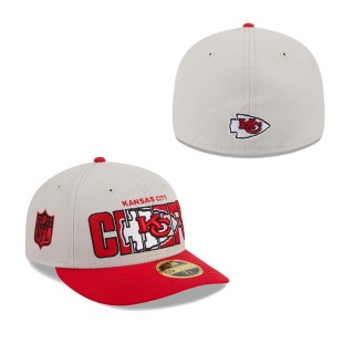 Men's Kansas City Chiefs Stone Red 2023 NFL Draft Low Profile 59FIFTY Fitted Hat