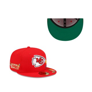 Kansas City Chiefs Visor Bloom 59FIFTY Fitted Hat