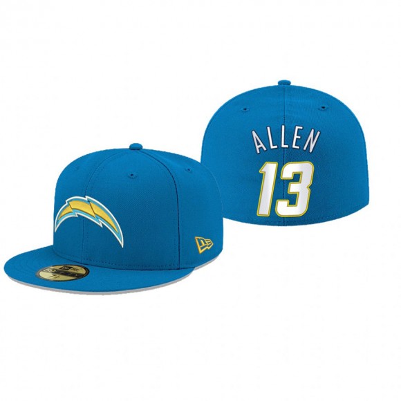 Los Angeles Chargers Keenan Allen Powder Blue Omaha 59FIFTY Fitted Hat