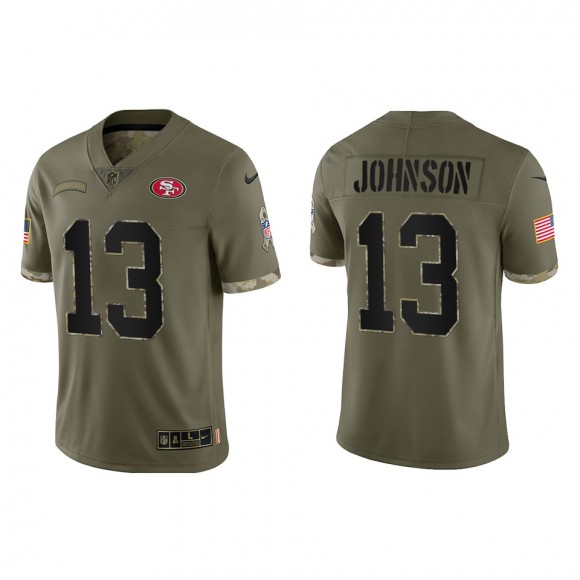 KeeSean Johnson San Francisco 49ers Olive 2022 Salute To Service Limited Jersey