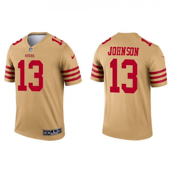 Men's San Francisco 49ers KeeSean Johnson Gold Inverted Legend Jersey