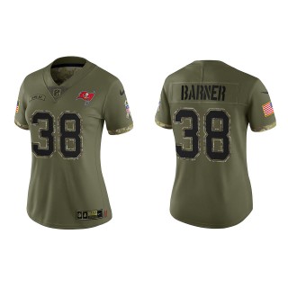 Kenjon Barner Women's Tampa Bay Buccaneers Olive 2022 Salute To Service Limited Jersey