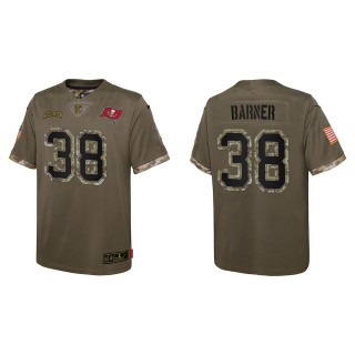 Kenjon Barner Youth Tampa Bay Buccaneers Olive 2022 Salute To Service Limited Jersey