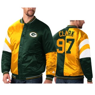 Packers Kenny Clark Green Gold Split Jacket