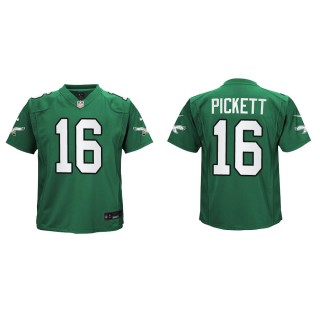 Youth Kenny Pickett Eagles Kelly Green Alternate Game Jersey