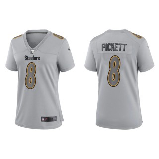 Kenny Pickett Women's Pittsburgh Steelers Gray Atmosphere Fashion Game Jersey