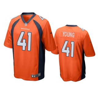 Broncos Kenny Young Orange Game Jersey