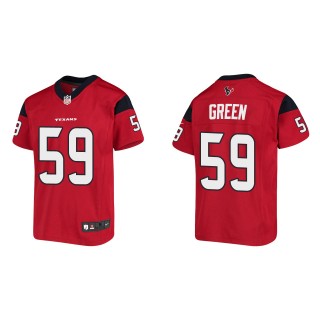 Kenyon Green Youth Houston Texans Red Game Jersey