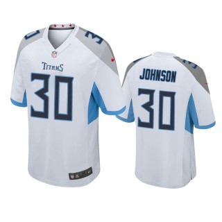 Tennessee Titans Kevin Johnson White Game Jersey