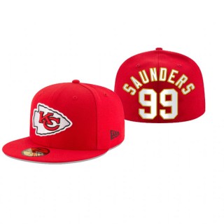 Kansas City Chiefs Khalen Saunders Red Omaha 59FIFTY Fitted Hat