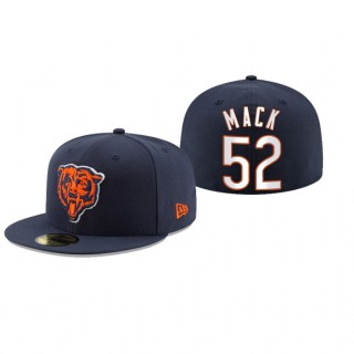 Chicago Bears Khalil Mack Navy Omaha 59FIFTY Fitted Hat