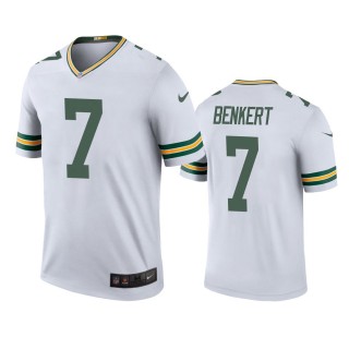 Green Bay Packers Kurt Benkert White Color Rush Legend Jersey