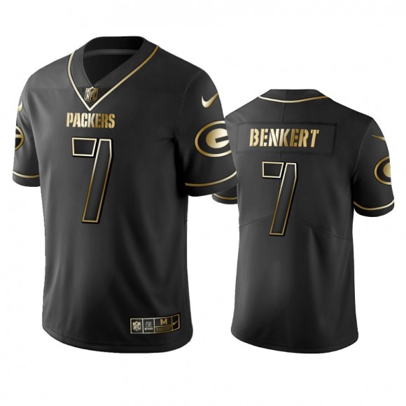 Kurt Benkert Packers Black Golden Edition Vapor Limited Jersey