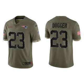 Kyle Dugger New England Patriots Olive 2022 Salute To Service Limited Jersey