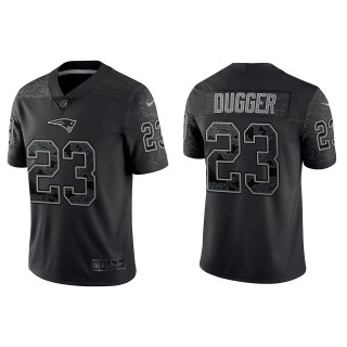 Kyle Dugger New England Patriots Black Reflective Limited Jersey