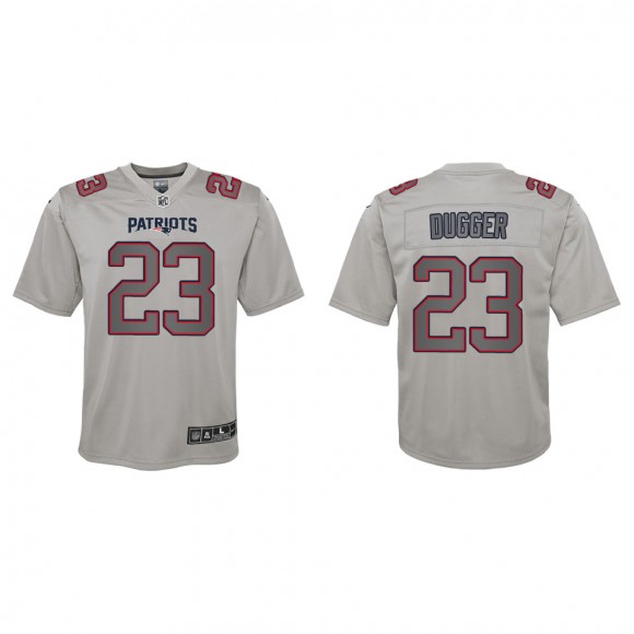 Kyle Dugger Youth New England Patriots Gray Atmosphere Game Jersey