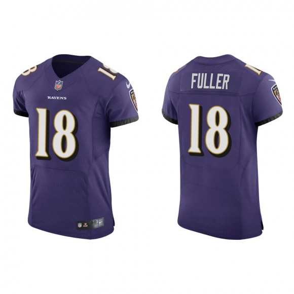 Kyle Fuller Men's Baltimore Ravens Purple Vapor Elite Jersey