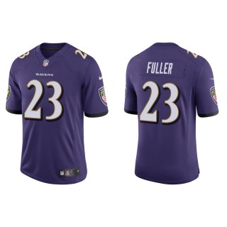 Men's Baltimore Ravens Kyle Fuller Purple Vapor Limited Jersey